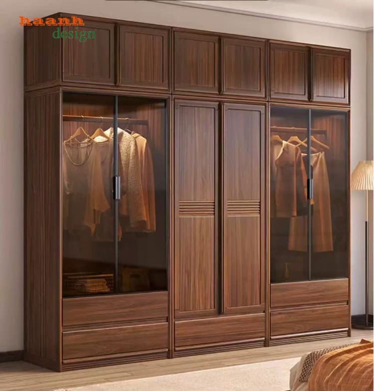 Tủ quần &aacute;o gỗ tự nhi&ecirc;n