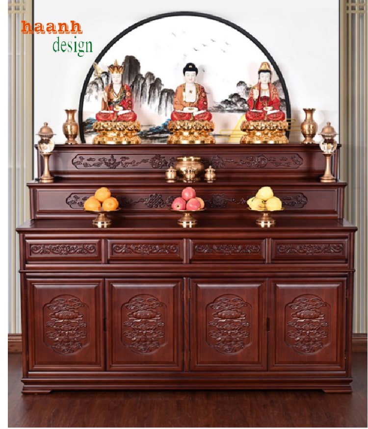 Bài trí tủ thờ phật và gia tiên mang lại tài lộc-TTG 004