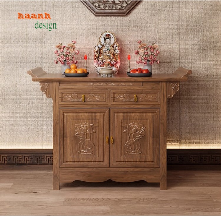 Tủ thờ gia tiên gỗ gụ – Tôn vinh truyền thống gia đình Việt-TTG 008