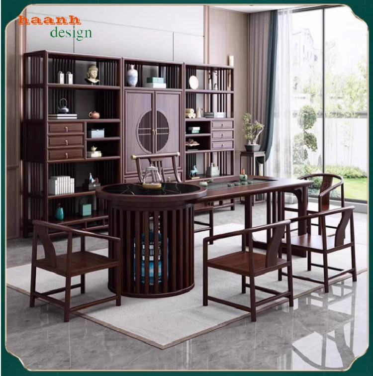 tủ trang tr&iacute; ph&ograve;ng kh&aacute;ch giả cổ gỗ hương gụ g&otilde; đỏ