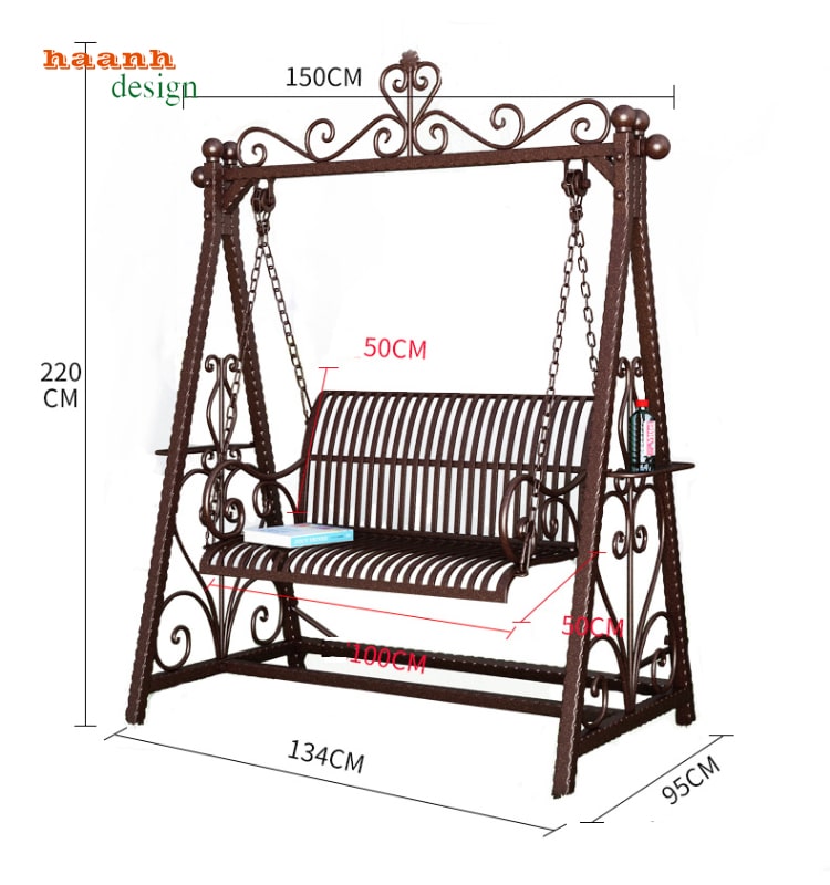 Xích đu sắt sơn tĩnh điện